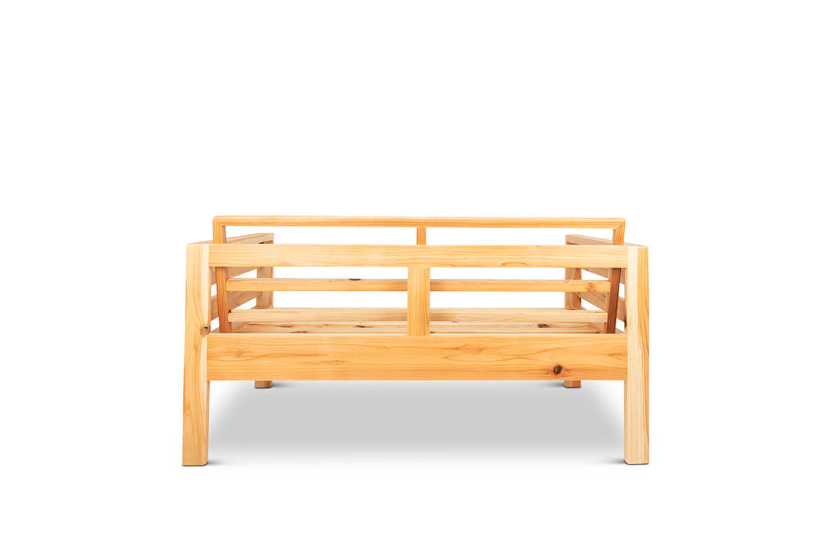 Classic outdoor two seater cedarwood frame