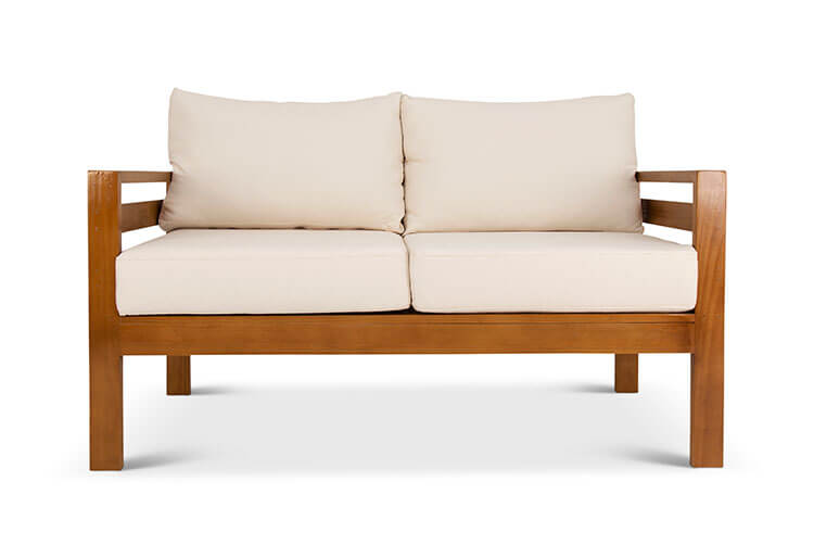Classic patio two seater couch front view