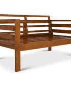 Classic patio two seater couch frame angled view