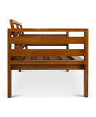 Classic patio two seater couch frame side view