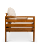 Classic patio two seater couch side view