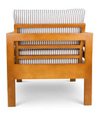 Classic Single Seater Pine Patio Couch (Outdoor Canvas Cushions)