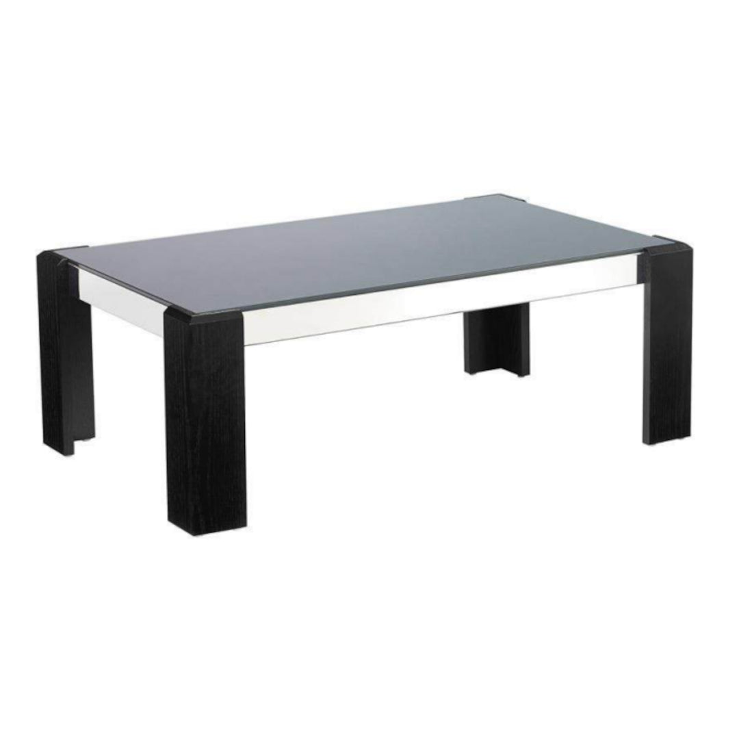 Black Coffee Table with Glass