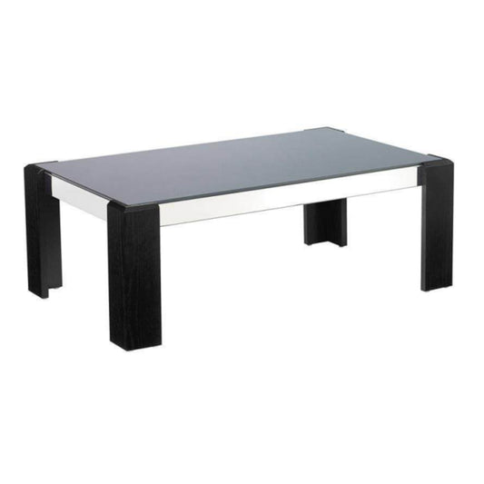 Black Coffee Table with Glass