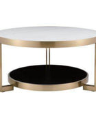 Brushed Champagne Gold Side Table and End Table Combo