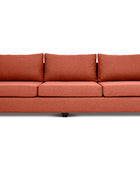 Euro four seater couch in ginger linen front view