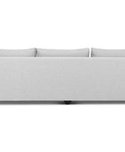 Euro four seater couch in white linen back view