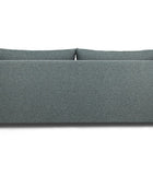 Euro three seater L shape couch in storm linen back view
