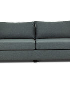 Euro three seater couch in storm linen front view