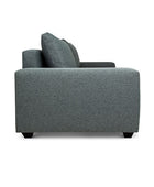 Euro three seater couch in storm linen side view