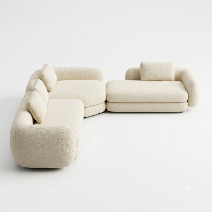 Alaska Corner Sofa – Natural Boucle