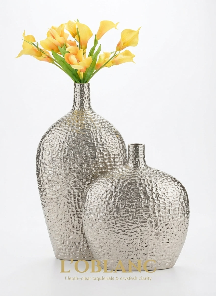 Silver Ceramic Vase – CER-FC26001A