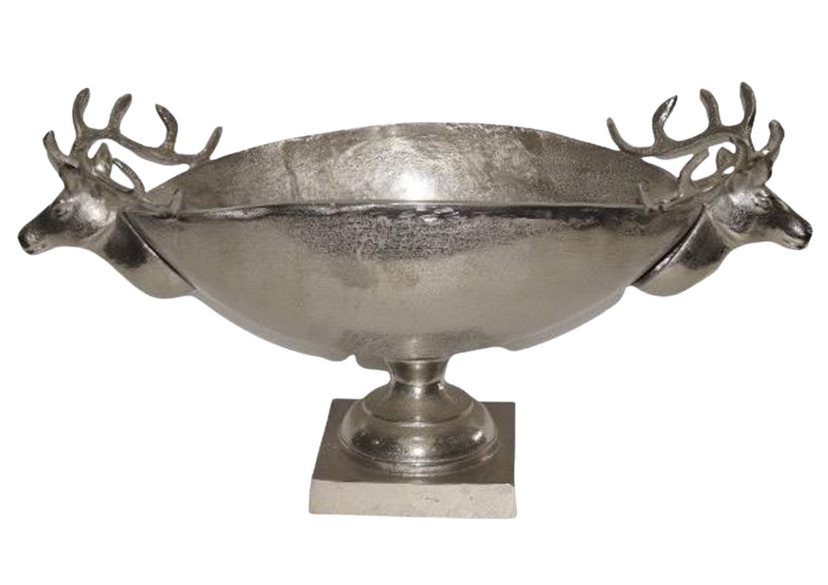 Nickel-Finish Aluminium Decorative Bowl – ORN-44
