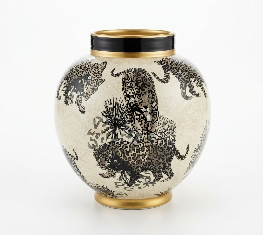 Soft Yellow Ceramic Animal Vase – Large