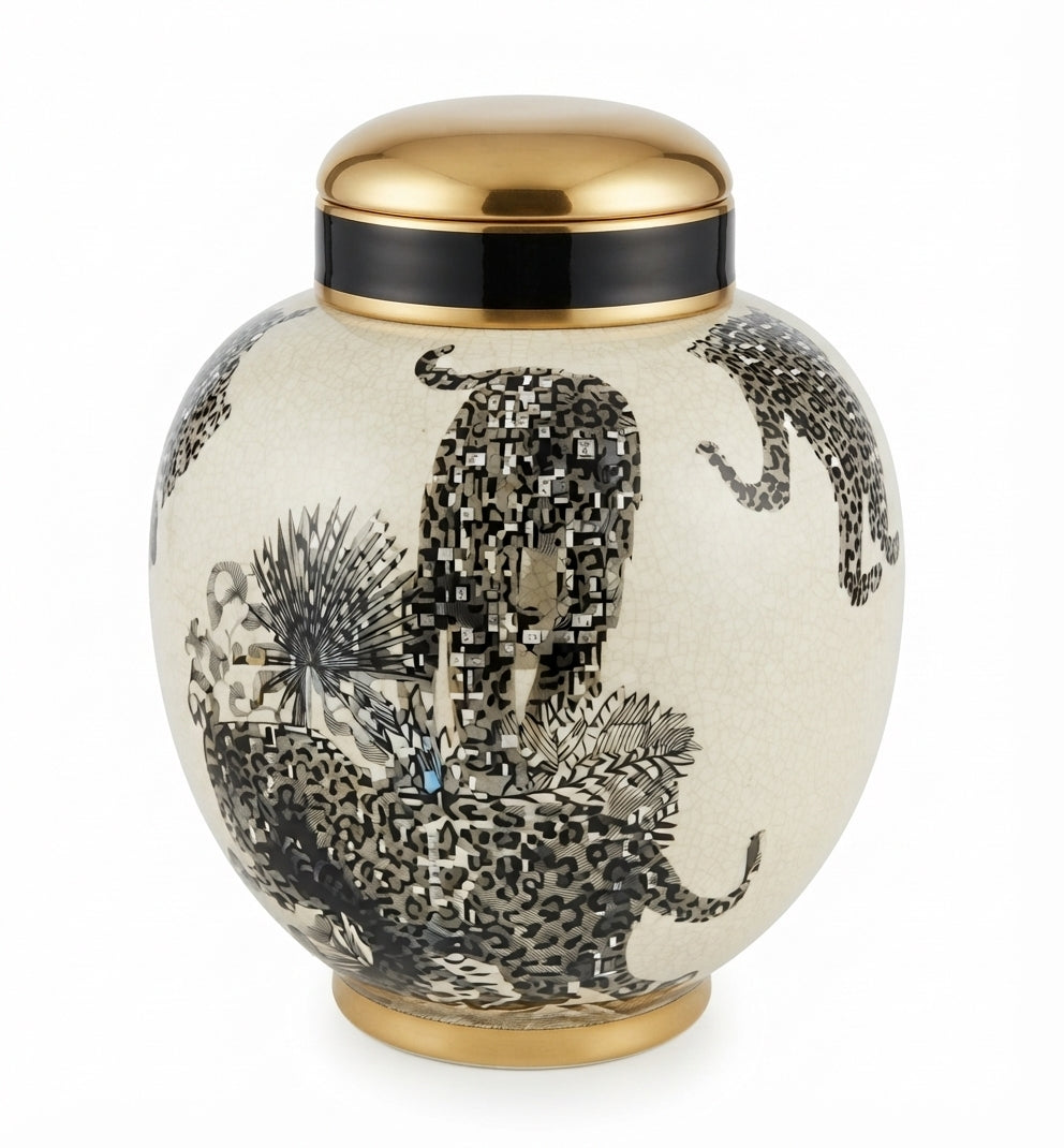 Soft Yellow Ceramic Animal Vase – Medium