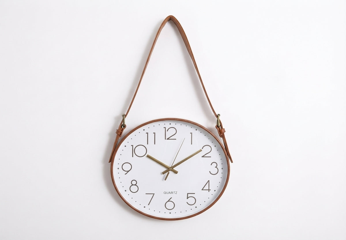 Wall Clock – White and Gold Dial – CER-ZB006