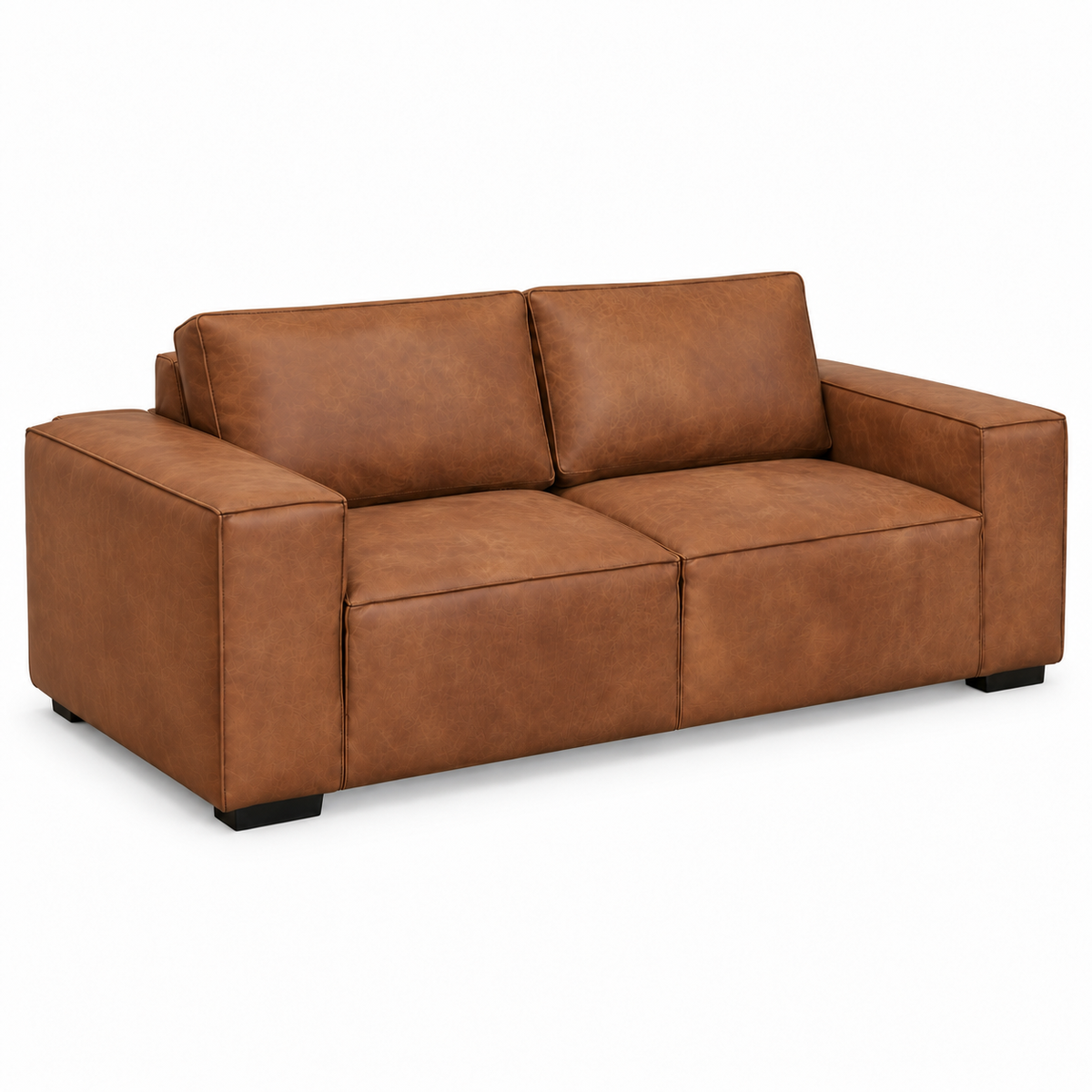 Kilimanjaro two-division sofa in brown leather