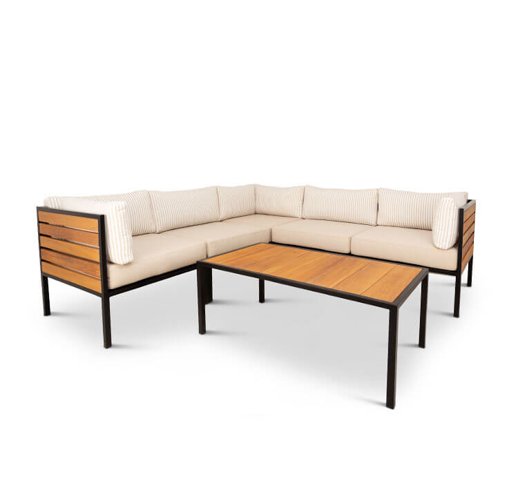 Lex modular patio set including coffee table