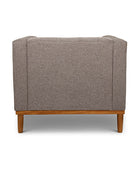 Shelley single seater couch grey linen back view