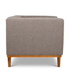 Shelley single seater couch grey linen side view