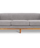 Shelley three seater couch bone grey front view