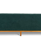 Shelley three seater couch seaweed green suede back view
