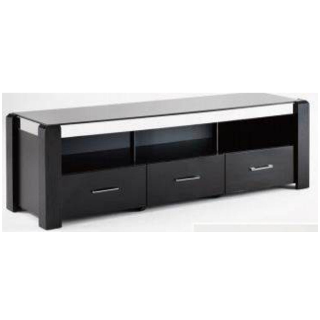 Black TV Stand With Glass